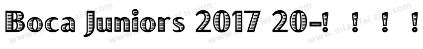 Boca Juniors 2017 20字体转换